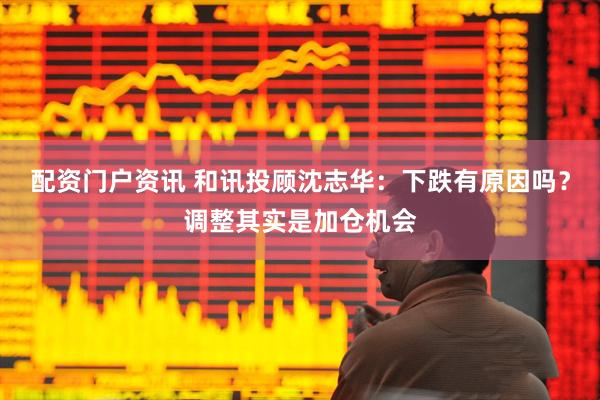 配资门户资讯 和讯投顾沈志华：下跌有原因吗？调整其实是加仓机会